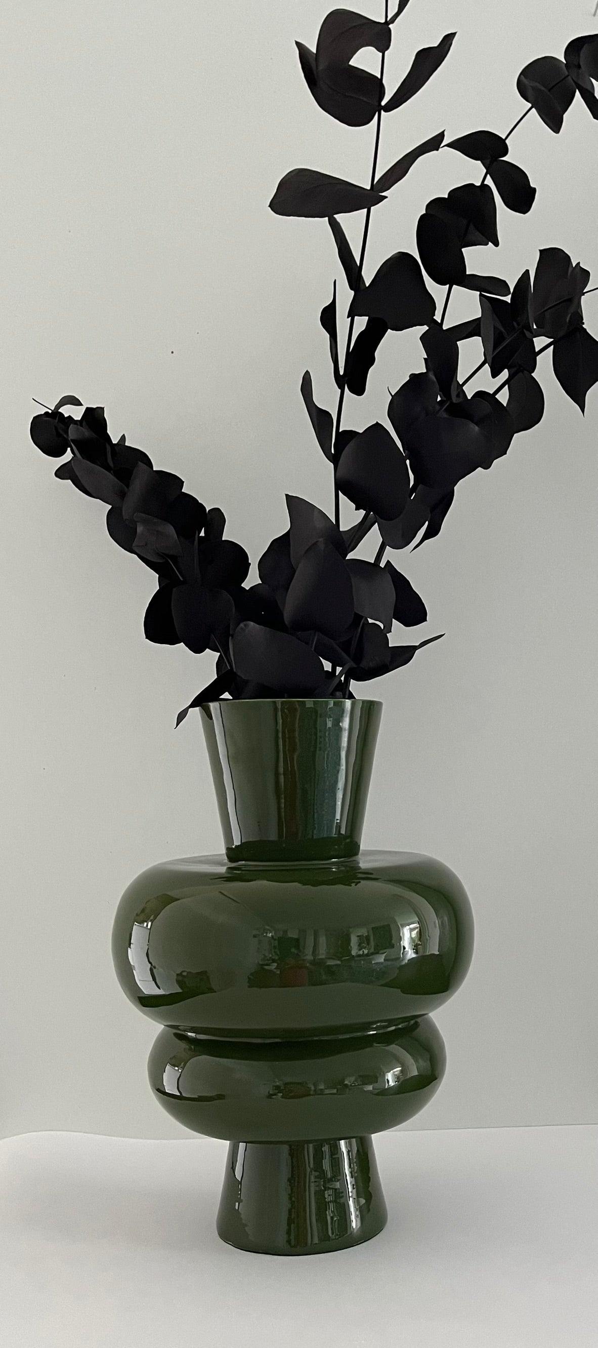 Metallvase Grün