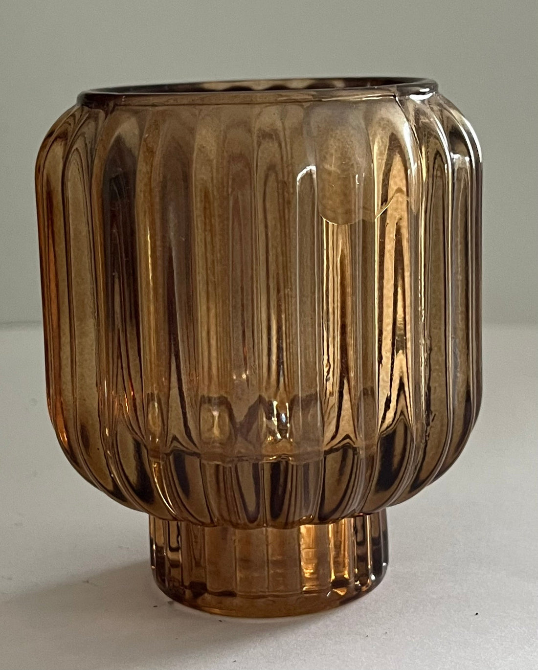 Braune Glas Kerzenständer