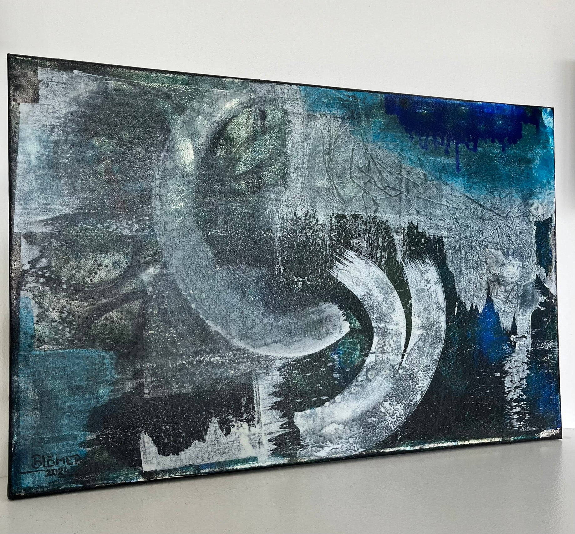 Acrylbild Blau 40/60cm auf Keilrahmen