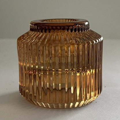 Braune Glas Kerzenständer