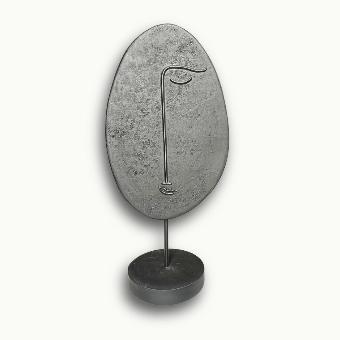  Abstrakte Dekofigur in Schwarz im minimalistischen Design