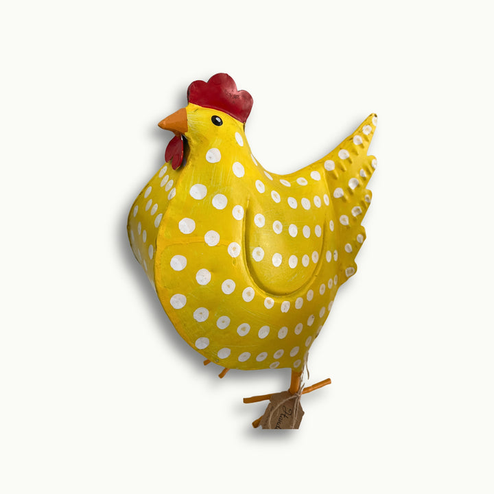 Ein gelbes Denkfigur Huhn fröhliche Frühlingsdekoration