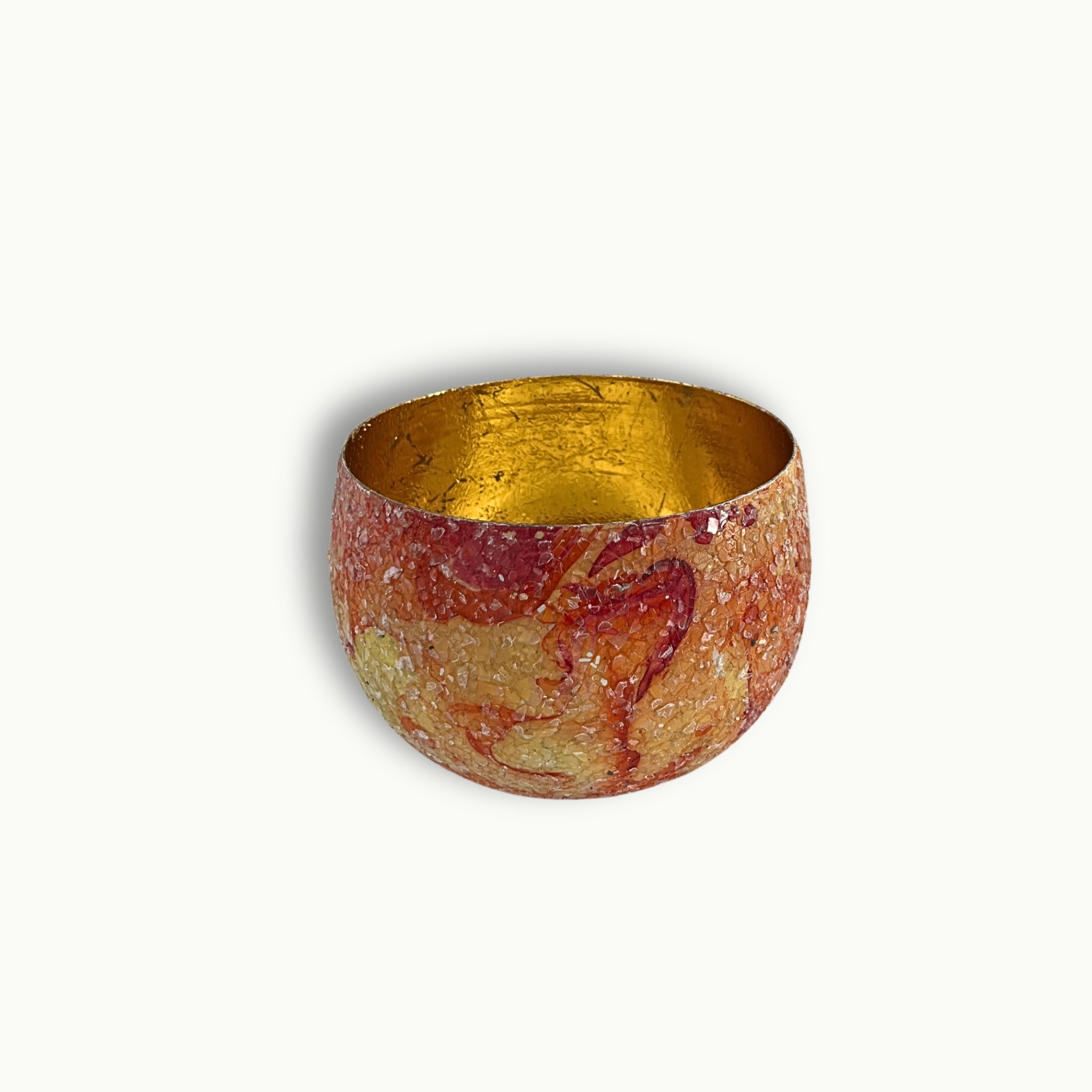 Teelichthalter Glas Gold – Elegantes Windlicht in 2 Größen