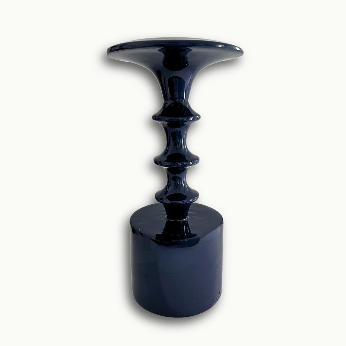 Moderner blauer Kerzenständer klein in blau