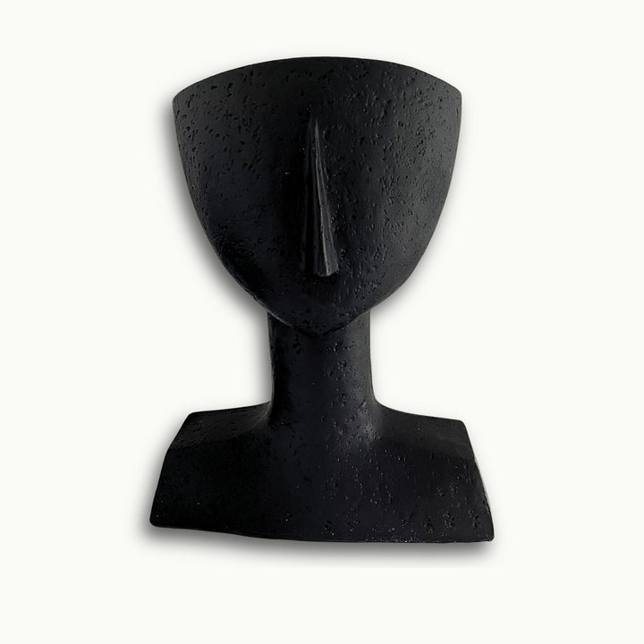 Moderne schwarze Denkfigur abstrakt