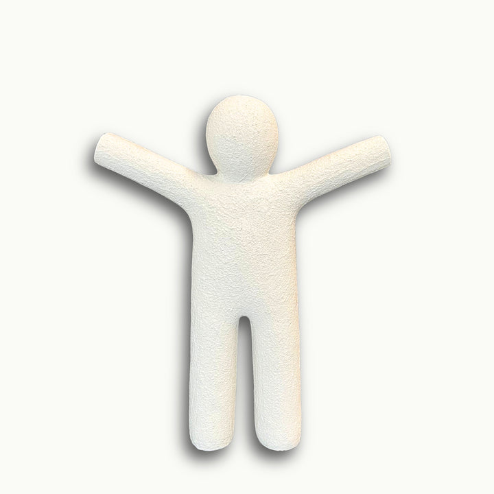 Moderne weiße Denkfigur klein